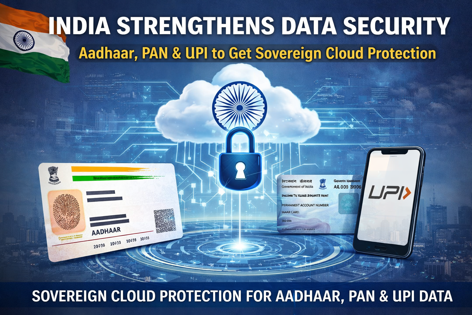 India Strengthens Data Security: Aadhaar, PAN &amp; UPI to Get Sovereign Cloud Protection