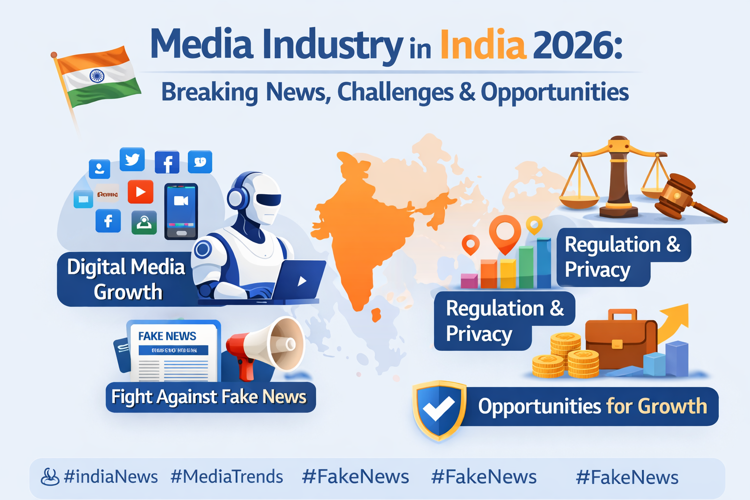Media Industry in India 2026: Breaking News, Challenges &amp; Opportunities